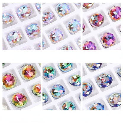 8mm/10mm Shiny Round K9 Fancy Crystal Nail Art Rhinestone for DIY Jewelry Making