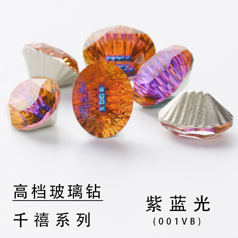 Oval Rhinestone Nail Ornament Rhinestone Crystal Glass Nail ornament DIY decorative nail accessories