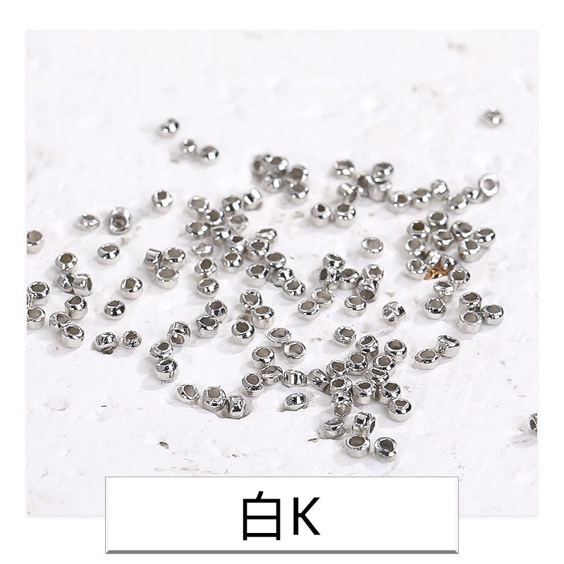 500pcs Environment-friendly Nickel-free Positioning Bead Partition Bead Fixed Bead Tube Bead String Bead Loose Bead DIY Jewelry Accessories Material