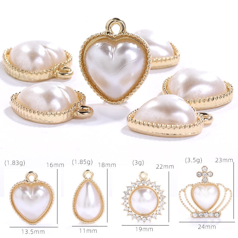 Pearl Pendant Korean Necklace Pearl Alloy DIY Accessories Zipper Head Pearl Jewelry Crocs Shoe Accessories
