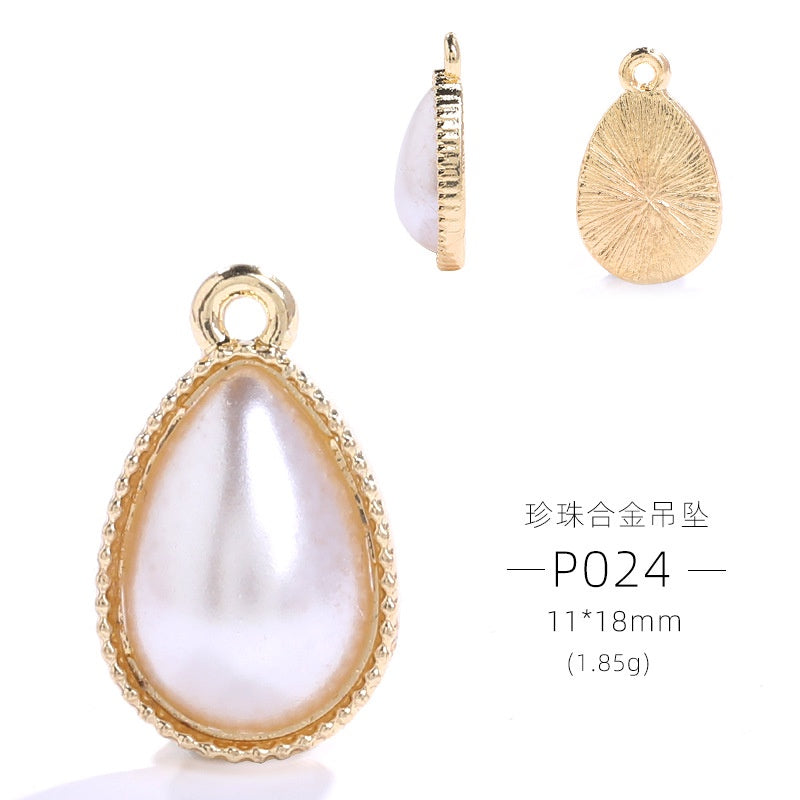 Pearl Pendant Korean Necklace Pearl Alloy DIY Accessories Zipper Head Pearl Jewelry Crocs Shoe Accessories