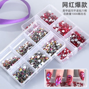 Size Size Mixed Nail Rhinestone International Trade A Flat Glass Crystal Mobile Phone Diy Stick Rhinestone Violent Bear Stick