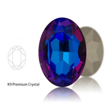 10*14/13*18mm K9 Quality Oval Crystal High Top Bottom Diamond Shiny Diy Clothing Jewelry Accessories