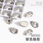 7 * 12Mm/10 * 14mm water drop glass buckle flat bottom double hole rhinestone hand sewn crystal stone AB color flat buckle wedding accessories