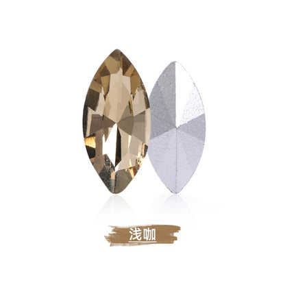 13*27mm/17*32mm Horse Eye Rhinestones Special-shaped Glass Crystal Rhinestones Diy Phone Case Perfume Holder Stick Rhinestones Ornament Accessories