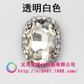 10pcs 8*10mm Oval Shape Crystal Rhinestone with Gold/Sliver Bottom for DIY Clothing Jewelry Making
