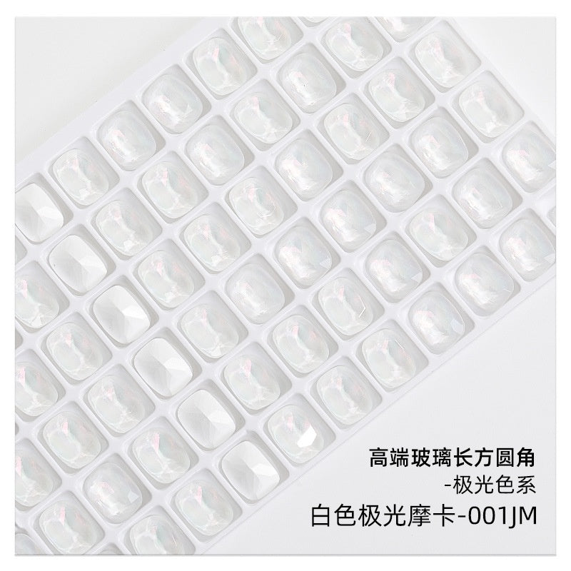 10mm  10pcs Nail Rhinrhinea High-end Tip Bottom Rhinrhinea  Rectangular Round Corner Diy Accessories Materials