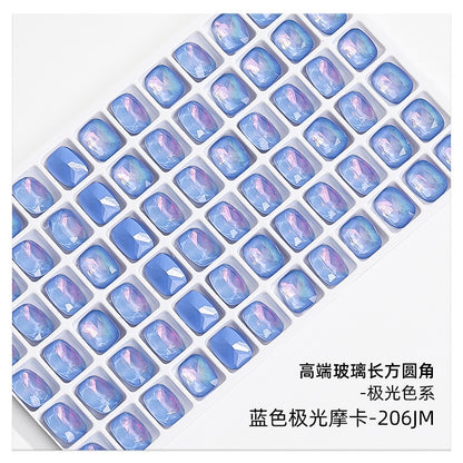 10mm  10pcs Nail Rhinrhinea High-end Tip Bottom Rhinrhinea  Rectangular Round Corner Diy Accessories Materials