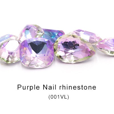 10pcs Multi-shape Crystal Glass Rhinestones Nail Art Rhinestones Ornament Dazzle Rhinestone Nail Paste Rhinestones Diy Ornament Accessory Material