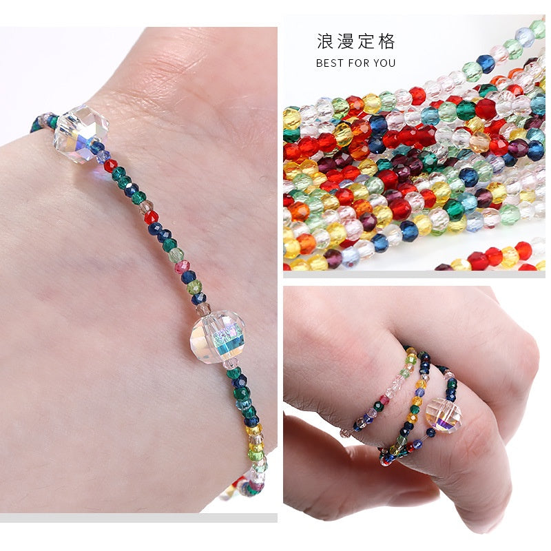 35cm Crystal Glass Beads Long Door Curtain Pendant Hand Ornaments Necklace Bracelet Jewelry DIY Loose Beads