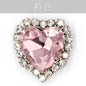 12mm 10pcs Heart Shape Crystal Rhinestone With Sliver/Gold Bottom For DIY Garment Clothing