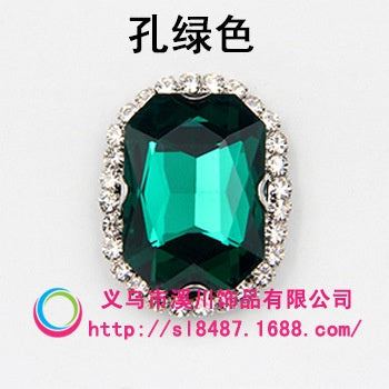 10pcs 8*10mm Octagon Shape  Crystal Rhinestone with Sliver/Gold Bottom Hand Sewn Rhinestone DIY  Phone Case Clothing Accessories Materials