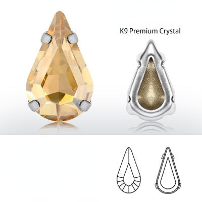K9 Material Thickened Hollow Claw Diamond Tip Bottom Crystal Glass Shaped Rhinestone Diy Clothing Wedding Accessories