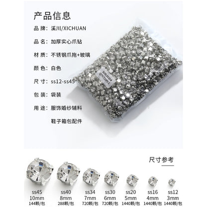 Solid Hand Sewn Rhinestones Claw Rhinestones Diy Shoe Headwear Collar Accessories Clothing Accessories