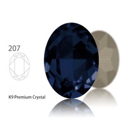 10*14/13*18mm K9 Quality Oval Crystal High Top Bottom Diamond Shiny Diy Clothing Jewelry Accessories