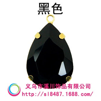 Water Drop Glass Claw Rhinestones with Hole Hand Seam Rhinestones Gold Single Hanging Claw Rhinestones DIY Jewelry Clothing Accessories