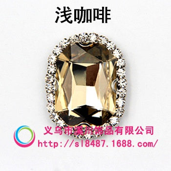 10pcs 8*10mm Octagon Shape  Crystal Rhinestone with Sliver/Gold Bottom Hand Sewn Rhinestone DIY  Phone Case Clothing Accessories Materials