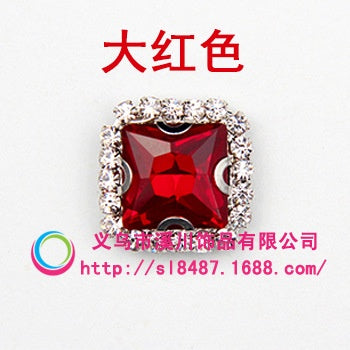 10pcs 8mm Fashion Buttons Sew on Crystal Rhinestone with Gold/Sliver Claw Crystal