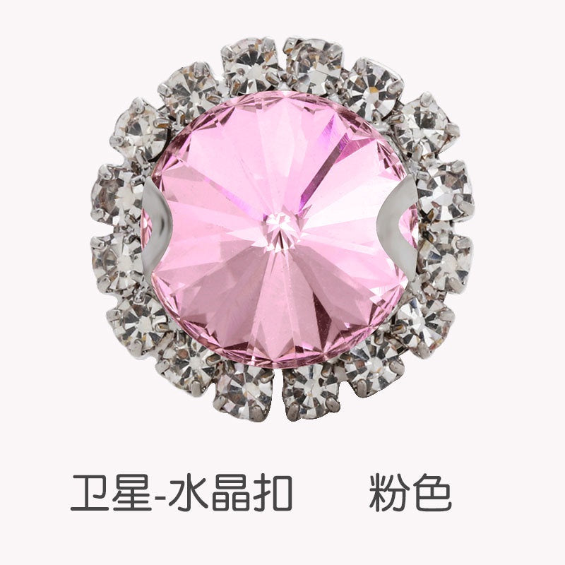 10pcs 14mm Round Rivoli Shape Crystal Rhinestone with Gold/sliver Bottom for DIY Handmade Clothing Accessories