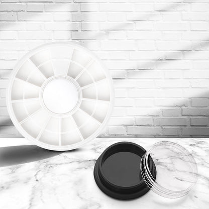 12 Rotating Circular Diamond Box Nail Art Jewelry Storage Box Jewelry Distribution Box Nail Art Diamond Transparent Tool Box