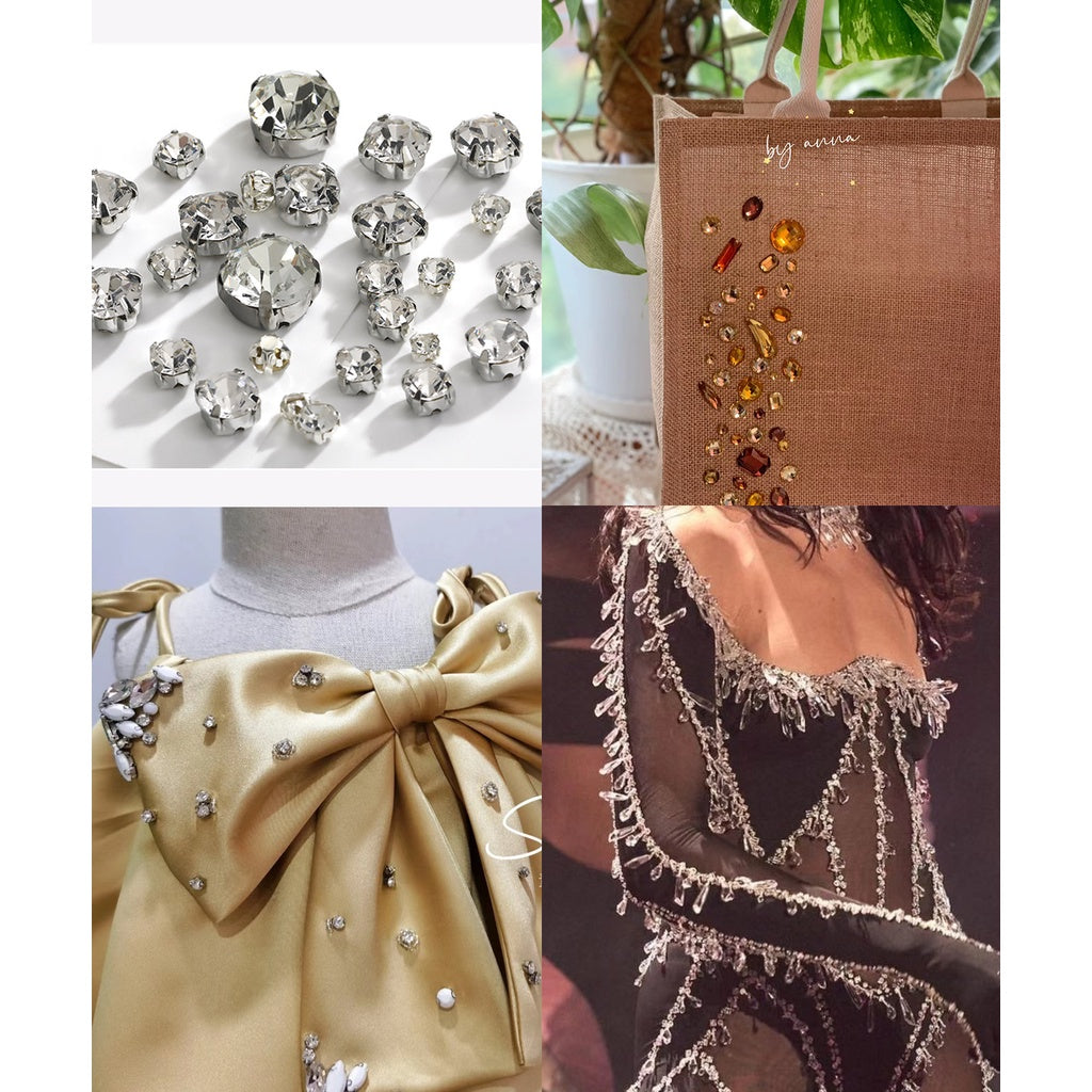 Solid Hand Sewn Rhinestones Claw Rhinestones Diy Shoe Headwear Collar Accessories Clothing Accessories