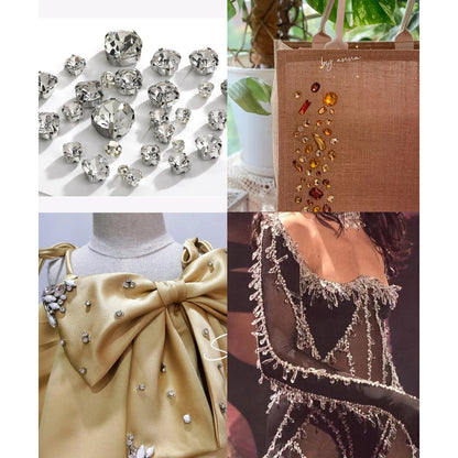 Solid Hand Sewn Rhinestones Claw Rhinestones Diy Shoe Headwear Collar Accessories Clothing Accessories