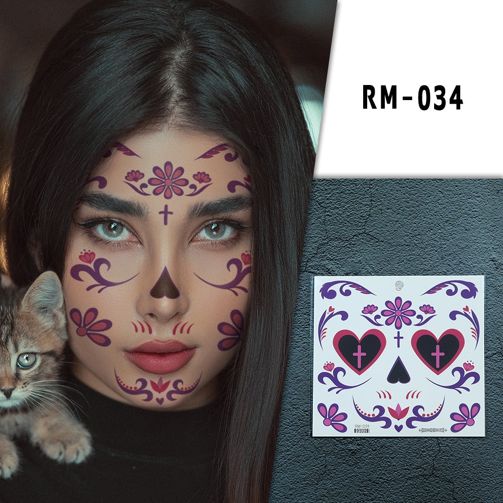 Halloween Clown Horror Mouth Tattoo Stickers, for Party Props Horror Cosplay Costume Makeup Props, for Halloween Masquerade Cosplay Party.
