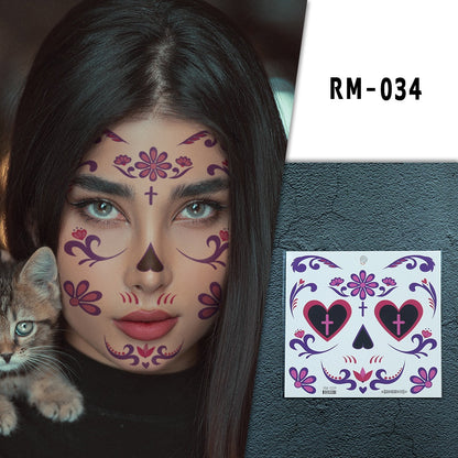 Halloween Clown Horror Mouth Tattoo Stickers, for Party Props Horror Cosplay Costume Makeup Props, for Halloween Masquerade Cosplay Party.