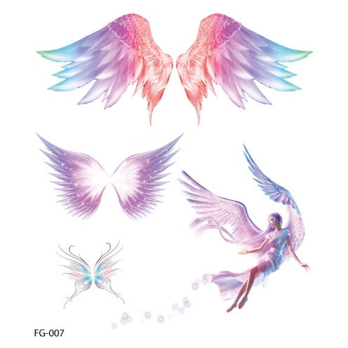 Butterfly Tattoo Sticker Waterproof Glitter Butterfly Princess Face Sticker