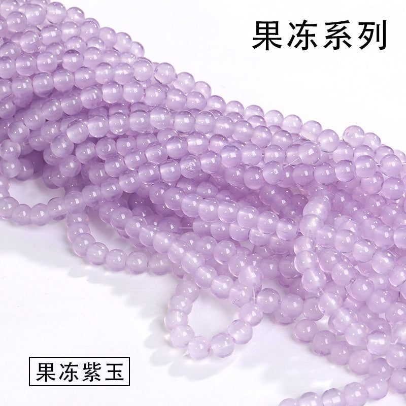 Colored Glass Crystal Beads Burst Beads Round Beads String Beads Crack Beads DIY Handmade Floral Beads Bracelet Material Accessories Accessories