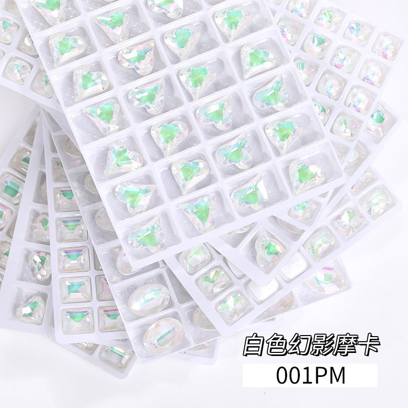 10pcs Phantom Mocha Color K9 High-grade Crystal Glass Diamond High Top Rhinestone Diy Nail Sticker Rhinestone Material