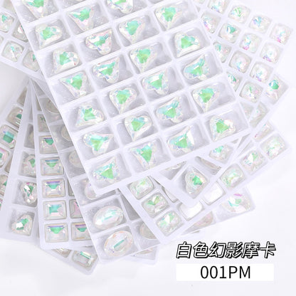 10pcs Phantom Mocha Color K9 High-grade Crystal Glass Diamond High Top Rhinestone Diy Nail Sticker Rhinestone Material