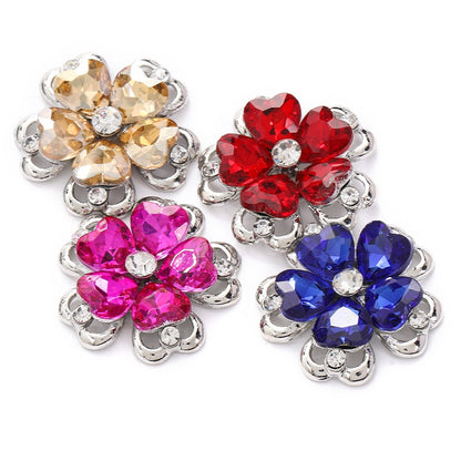 Alloy Flower Accessories Love Crystal Flower Hair Accessories Crocs Shoe Accessories Materials Crafts Bag Shoe Accessories