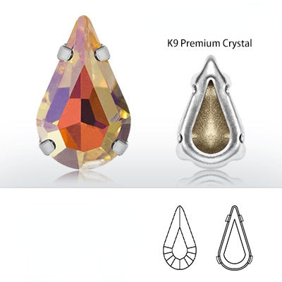 K9 Material Thickened Hollow Claw Diamond Tip Bottom Crystal Glass Shaped Rhinestone Diy Clothing Wedding Accessories