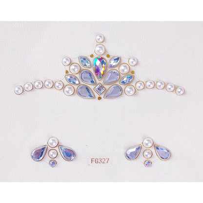 Colorful Super Shiny Rhinestone Stickers for Masquerade Parties DIY Makeup Kit