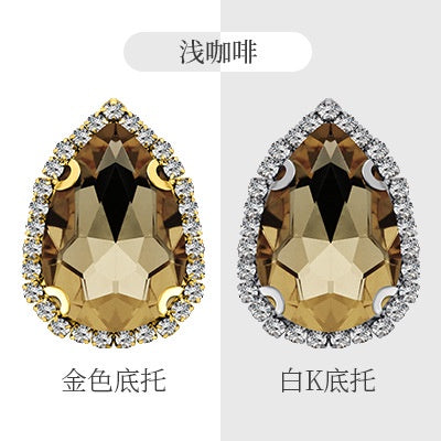 10×14mm Drop Claw Rhinestones Crystal Buckle Claw Rhinestones Girdle Edge Claw Chain Diy Headdress Hair Accessories Footwear Clothing Accessories