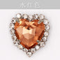 10pcs 18mm Heart Shape Crystal Rhinestone With Sliver/Gold Bottom Rhinestone For DIY Clothing Ornament