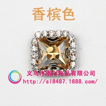 10pcs 8mm Fashion Buttons Sew on Crystal Rhinestone with Gold/Sliver Claw Crystal