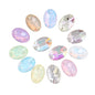 Crystal 7*10/10*14mm High-end Button Flat Oval Mocha Handmade Clothes Accessories