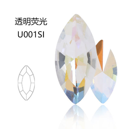 5*10mm/10pcs K9 Horse Eye Pointed Bottom Rhinestone Unusual Type Special Rhinestone Diy Ornament Accessories Pointed Bottom Rhinestone Nail Paste Rhinestone Decorative Accessories