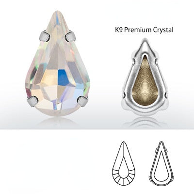 K9 Material Thickened Hollow Claw Diamond Tip Bottom Crystal Glass Shaped Rhinestone Diy Clothing Wedding Accessories