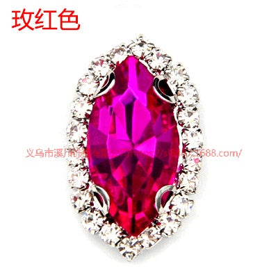 17*32mm Large size Horse Eye Claw Rhinestone Claw Rhinestone Girth Crystal Buckle Diy Headdress Accessories Shiny Rhinestone Hand Sewn Rhinestone Dress Accessories