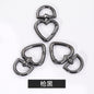 Metal Peach Heart Love Spring Buckle Keychain Dog Buckle Rope Buckle Diy Plush Doll Bag Hanging Ornament Accessories Pendant