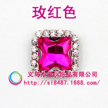 10pcs 8mm Fashion Buttons Sew on Crystal Rhinestone with Gold/Sliver Claw Crystal