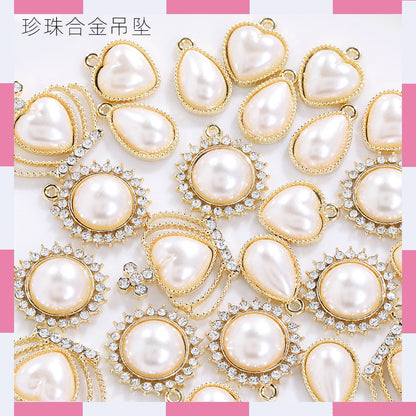 Pearl Pendant Korean Necklace Pearl Alloy DIY Accessories Zipper Head Pearl Jewelry Crocs Shoe Accessories