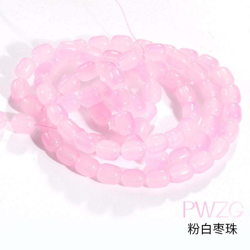 Two-color Date Bead Handmade Loose Bead Through Hole Bead DIY Bracelet Necklace Accessories