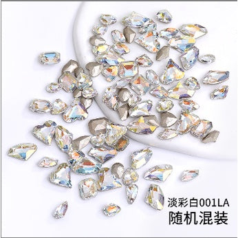 10pcs 【3-10mm】nail rhinestones hand accessories Korean wind Transparent Mixed Shapes Nails Art Decoration Professional Rhinestones Nail Art Rhinestones Mix