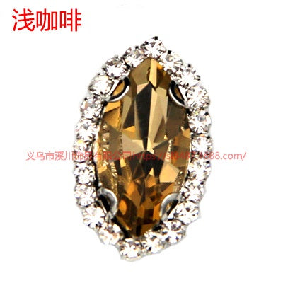 13*27mm Large size Horse Eye Claw Rhinestone Claw Rhinestone Girth Crystal Buckle Diy Headdress Accessories Shiny Rhinestone Hand Sewn Rhinestone Dress Accessories