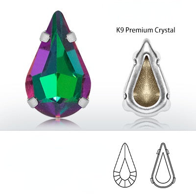 K9 Material Thickened Hollow Claw Diamond Tip Bottom Crystal Glass Shaped Rhinestone Diy Clothing Wedding Accessories