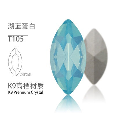 5*10mm/10pcs K9 Horse Eye Pointed Bottom Rhinestone Unusual Type Special Rhinestone Diy Ornament Accessories Pointed Bottom Rhinestone Nail Paste Rhinestone Decorative Accessories
